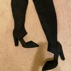 Knee High Faux Suede Boots